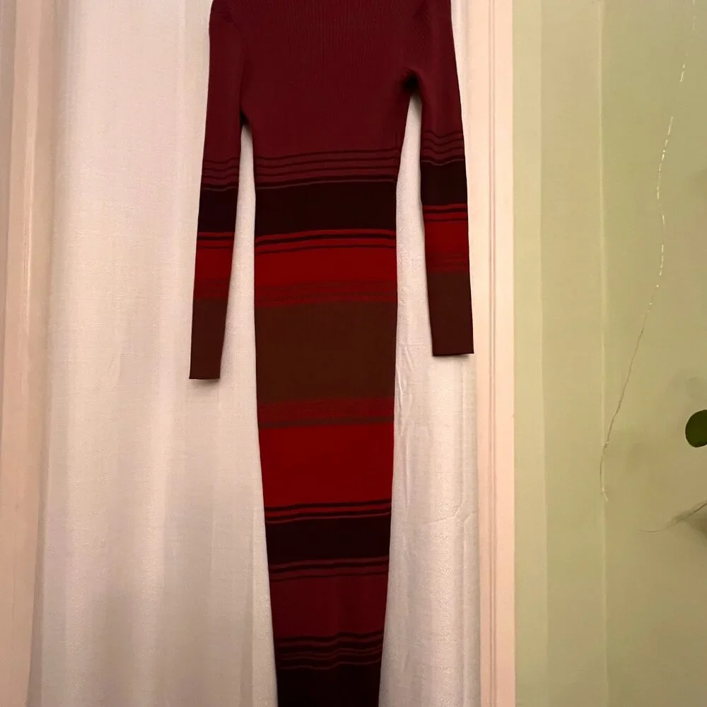 STAUD Shoko Rib-knit Sweaterdress (Syrah Blend) - Picture 6 of 8